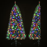Jingle Jollys Christmas Tree 1.8M LED Corner Xmas Tree Half 8 Modes Multi-color - Side View