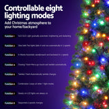 Jingle Jollys Christmas Tree 1.8M LED Corner Xmas Tree Half 8 Modes Multi-color - Top-Down View