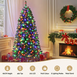 Jingle Jollys Christmas Tree 1.8M LED Corner Xmas Tree Half 8 Modes Multi-color - 45-Degree Angle