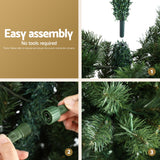 Jingle Jollys Christmas Tree 1.8M LED Corner Xmas Tree Half 8 Modes Multi-color - Rear View