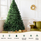 Jingle Jollys Christmas Tree 2.1m Xmas Tree Decorations 1134 LEDs - Top-Down View