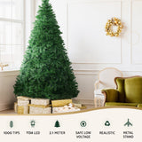 Jingle Jollys Christmas Tree 2.1m Xmas Tree Decoration 8 Light Mode Multi Colour - Top-Down View