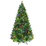 Jingle Jollys 7FT pre-lit artificial Christmas tree with multicolour LED lights