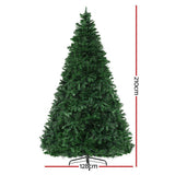 Jingle Jollys Christmas Tree 2.1m Xmas Tree Decoration 8 Light Mode Multi Colour - Front View