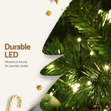 Jingle Jollys Christmas Tree 2.4m Xmas Tree Decorations 1488 LEDs - 45-Degree Angle