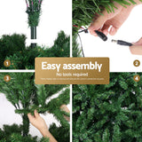 Jingle Jollys Christmas Tree 2.4m Xmas Tree Decorations 1488 LEDs - Rear View