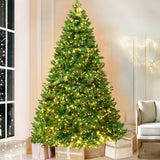 Jingle Jollys Christmas Tree 2.4m Xmas Tree Decorations 1488 LEDs - Close-Up Angle