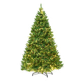 Jingle Jollys Christmas Tree 2.7m Xmas Tree Decorations 1800 LEDs 1831 Tips 8 Light Modes - Top-Down View