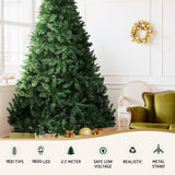 Jingle Jollys Christmas Tree 2.7m Xmas Tree Decorations 1800 LEDs 1831 Tips 8 Light Modes - 45-Degree Angle