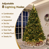 Jingle Jollys Christmas Tree 2.7m Xmas Tree Decorations 1800 LEDs 1831 Tips 8 Light Modes - Rear View