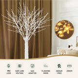 2.1M Christmas Tree 780 LED Lights Cherry Blossom Trees Jingle Jollys - Top-Down View