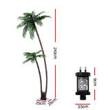 Jingle Jollys Christmas Tree 2.1m LED Lighted Xmas Palm Trees Party Decorations - Front View