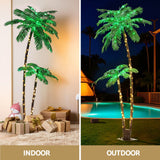 Jingle Jollys Christmas Tree 2.1m LED Lighted Xmas Palm Trees Party Decorations - 45-Degree Angle