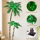Jingle Jollys Christmas Tree 2.1m LED Lighted Xmas Palm Trees Party Decorations - Rear View