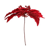 Jingle Jollys 14Pcs Christmas Tree Flowers Set Xmas Garland Wreath Ornaments Red - Side View
