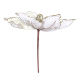 Jingle Jollys 14Pcs Christmas Tree Flower Set Xmas Garland Wreath Magnolia White - Side View