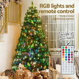 Jingle Jollys Christmas Tree 1.8m RGB Remote LED Tree Party Decoration 890 Tips - Rear View