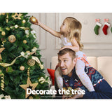 Jingle Jollys Christmas Tree 2.1M Xmas Tree Decorations Pine Needles 1584 Tips - Rear View