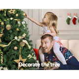 Jingle Jollys Christmas Tree 2.1M Xmas Tree Decorations Green 1250 Tips - Rear View