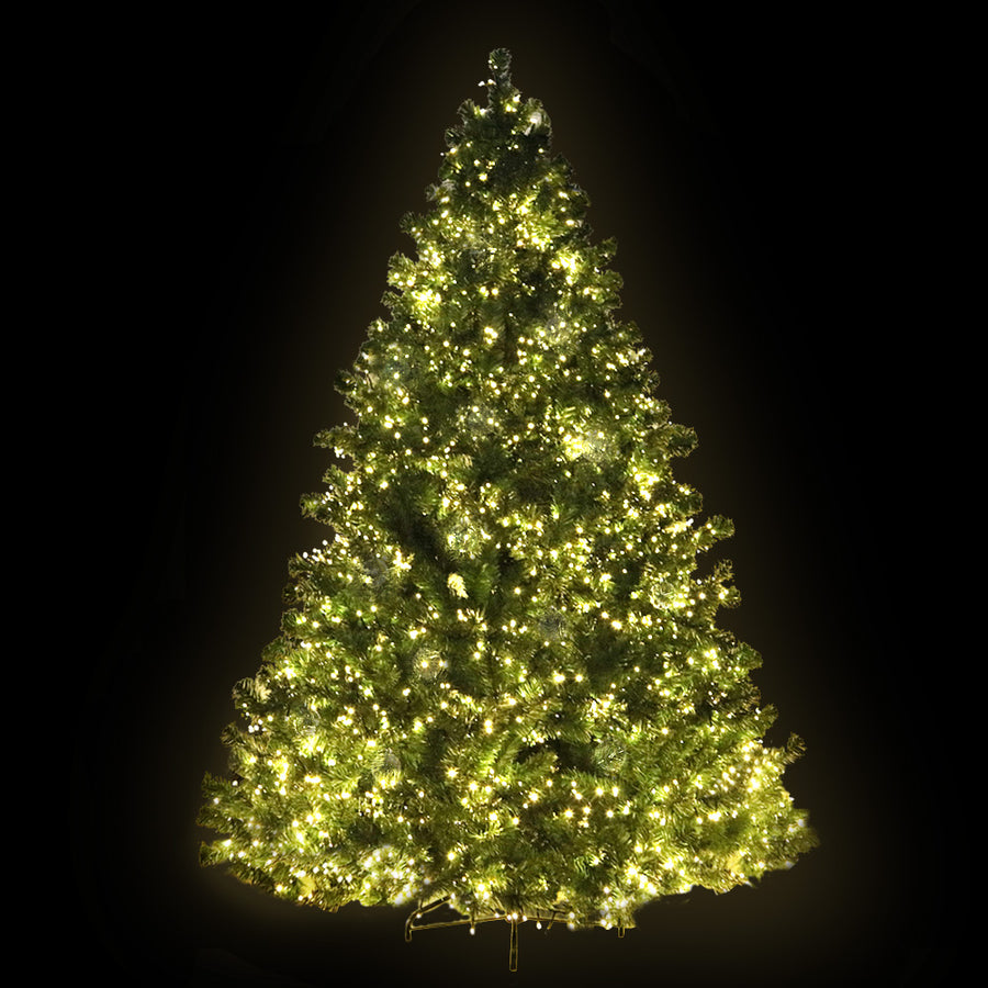 Jingle Jollys 2.1m prelit green Christmas tree with 3000 warm white LEDs