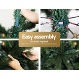 Jingle Jollys Christmas Tree 2.4M Xmas Tree Decorations Pine Needles 2100 Tips - 45-Degree Angle