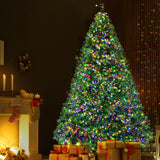 Jingle Jollys Christmas Tree 2.4M Xmas Tree Decoration 8 Light Mode Multi Colour - Low Angle