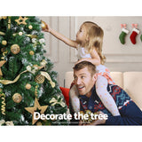 Jingle Jollys Christmas Tree 2.4M Xmas Trees Decorations Snowy 1500 Tips - Rear View
