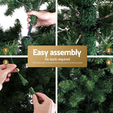 Jingle Jollys Christmas Tree 2.7M LED Xmas Tree Party Decorations 2590 Tips - Top-Down View
