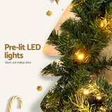 Festive Glow 10M Prelit Christmas Garland with 700 LED Tips for Holiday Decor