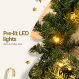 Jingle Jollys 20M Christmas Garland LED Lights Party Xmas Decorations 1400 Tips - Rear View