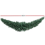 Luminous Evergreen 1.8m Christmas Garland - Festive Holiday Decor for Weddings and Parties - Front View