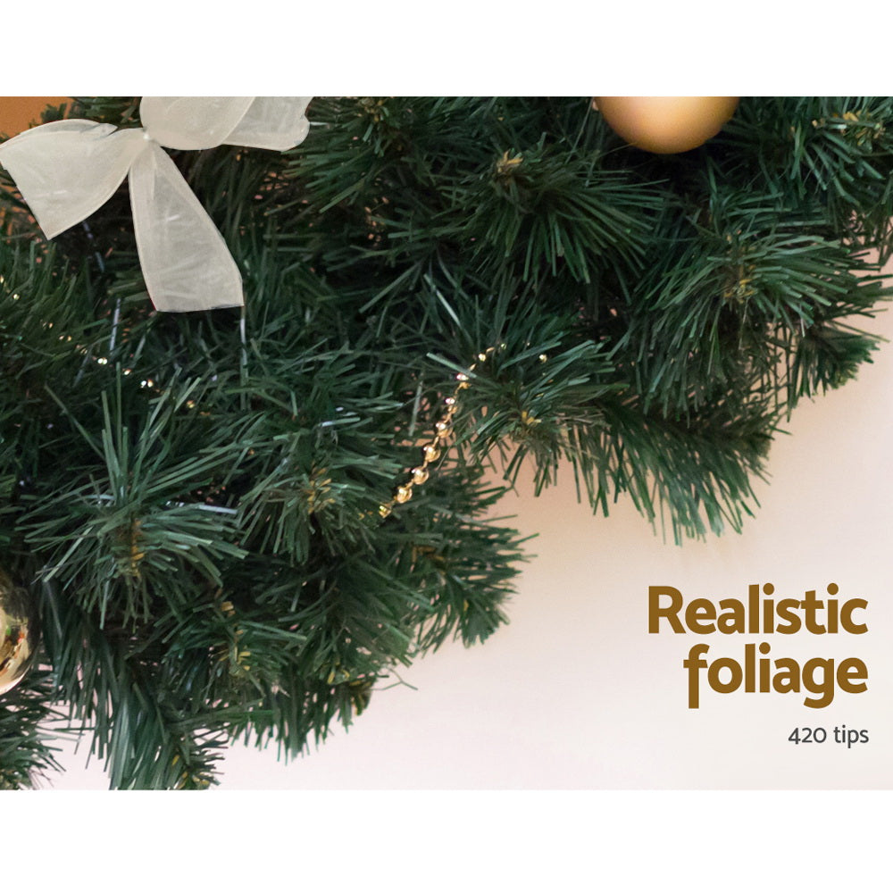 Luminous Evergreen 1.8m Christmas Garland - Festive Holiday Decor for Weddings and Parties