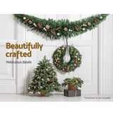 Luminous Evergreen 1.8m Christmas Garland - Festive Holiday Decor for Weddings and Parties - Rear View