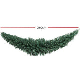 Luminous 2.4m Holiday Garland for Christmas Celebrations and Weddings - Front View