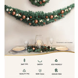 Luminous 2.4m Holiday Garland for Christmas Celebrations and Weddings - Top-Down View