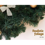 Luminous 2.4m Holiday Garland for Christmas Celebrations and Weddings - 45-Degree Angle