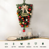 Jingle Jollys 50CM LED-Illuminated Christmas Garland with Ornaments - Top-Down View