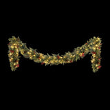 Jingle Jollys 3M Christmas Garland Pre-lit LED with Pine Cones Xmas Decor Green - Side View