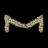 Jingle Jollys 3M Christmas Garland Pre-lit LED Lights Snow Frosted Tips Decor - Side View