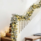 Jingle Jollys 3M Christmas Garland Pre-lit LED Lights Snow Frosted Tips Decor - Close-Up Angle