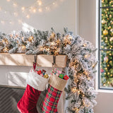 Jingle Jollys 1.8M Christmas Garland 8 Mode LED Snow Frosted Tips Auto Timing - Extra Image
