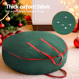 Christmas Organiser Storage Bag for Wreaths and Ornaments - Jingle Jollys - Top-Down View