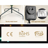 Jingle Jollys 1.2m Christmas Tree Optic Fibre LED Xmas tree Multi Colour - Rear View