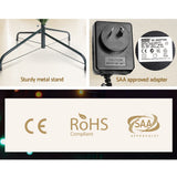 Jingle Jollys 1.8m Christmas Tree Optic Fibre LED Xmas tree Multi Colour - Rear View