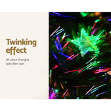 Jingle Jollys 1.8m Christmas Tree Optic Fibre LED Xmas tree Multi Colour - 45-Degree Angle