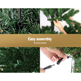 Jingle Jollys 1.8m Christmas Tree Optic Fibre LED Xmas tree 300 Tips - Top-Down View
