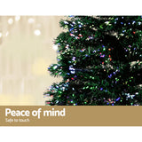 Jingle Jollys 1.8m Christmas Tree Optic Fibre LED Xmas tree 300 Tips
