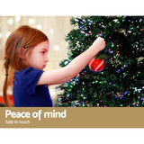 Jingle Jollys 1.8m Christmas Tree Optic Fibre LED Xmas tree 300 Tips - Rear View