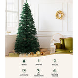 Jingle Jollys 1.8m Christmas Tree Optic Fibre LED Xmas tree Warm White - Top-Down View
