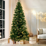 Jingle Jollys 1.8m Christmas Tree Optic Fibre LED Xmas tree Warm White - Close-Up Angle
